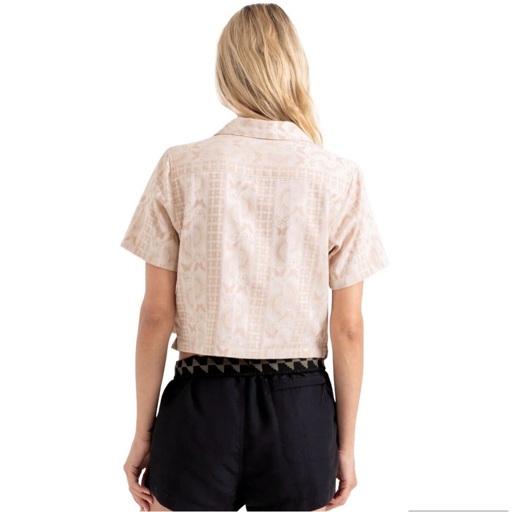 Roark Beige Patterned Button Down Shirt - image 4